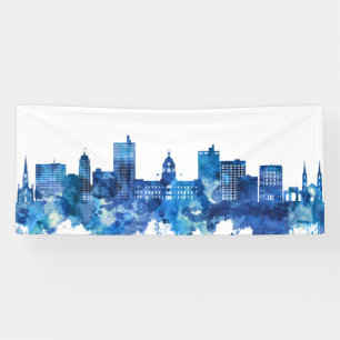 Banderoles Fort Wayne Indiana Skyline Blue
