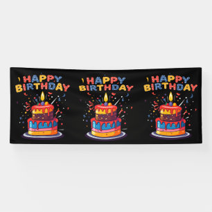 Banderoles Fournitures de thème de fête d'anniversaire joyeux
