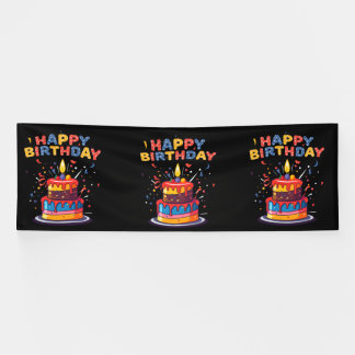 Banderoles Fournitures de thème de fête d'anniversaire joyeux