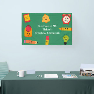 Banderoles Fournitures scolaires Kawaii Bienvenue dans la sal