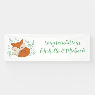 Banderoles Fox Baby shower Animaux boisés