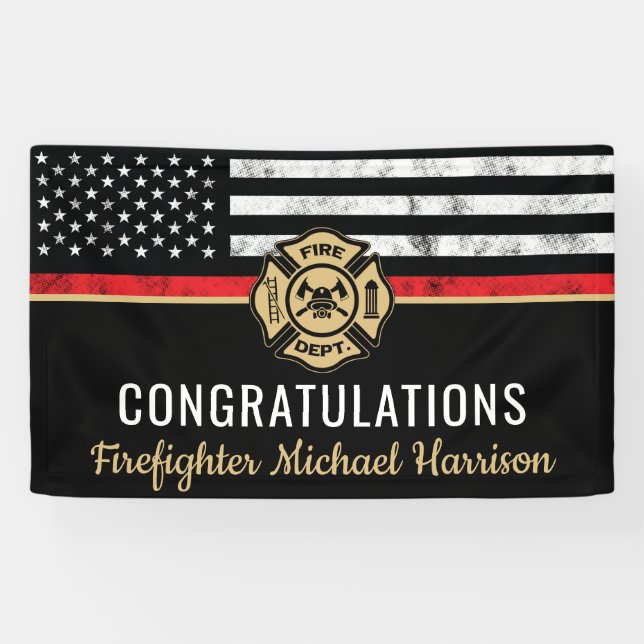 Banderoles Foyer Fire Academy Flag Graduation (Horizontal)