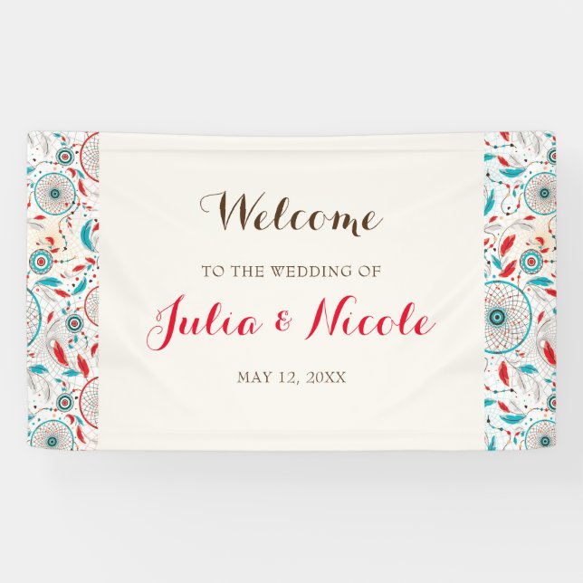 Banderoles Fraîche Citrus Foliage Fête des mariées (Horizontal)