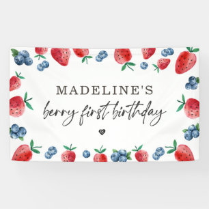 Banderoles Fraise Bleuet Berry Sweet Anniversaire