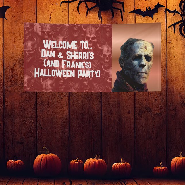Banderoles Frankenstein Halloween (Frankenstein Halloween Party Banner)