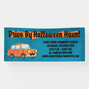 Banderoles Frayeur d'Halloween en voiture