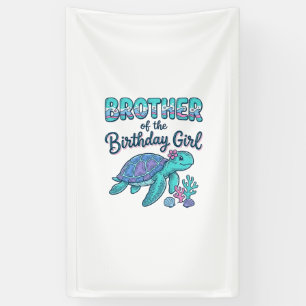 Banderoles Frère de la chemise de tortue de mer de la fille d