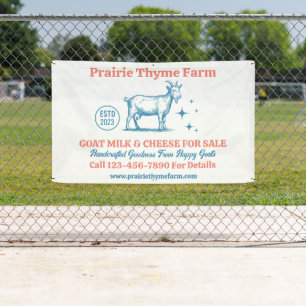 Banderoles Fromage de lait de ferme de chèvre personnalisé à