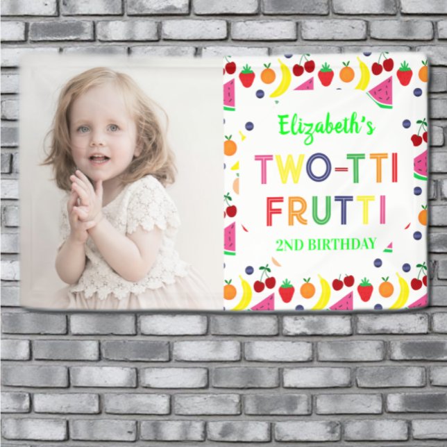 Banderoles Fruit Deux-tti Frutti 2e anniversaire (Créateur téléchargé)