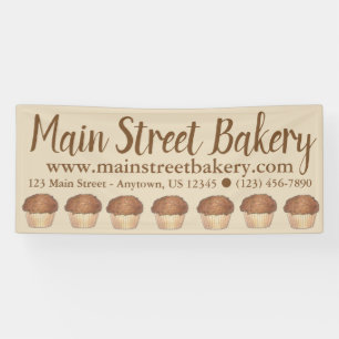 Banderoles Fruit Fraîche Croustillant Muffin Vente de pain Fo