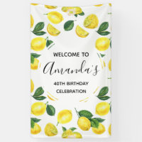 Fruit Motif d'aquarelle aux citrons jaunes Anniver