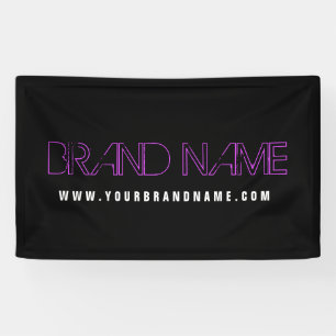 Banderoles Fuchsia Black Modern Grunge Nom de la marque
