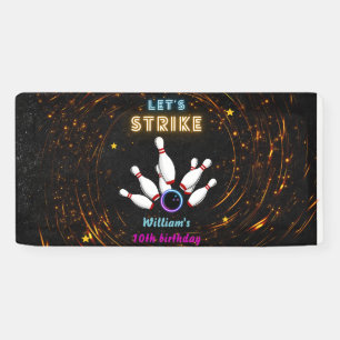 Banderoles Fun Strike cool sports bleu Bowling 10e anniversai