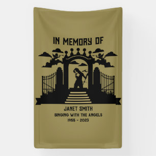 Banderoles Funérailles des chanteuses en mémoire