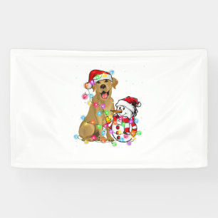 Banderoles Funky Labrador Chien Noël Tee Snowman Xmas Ligh