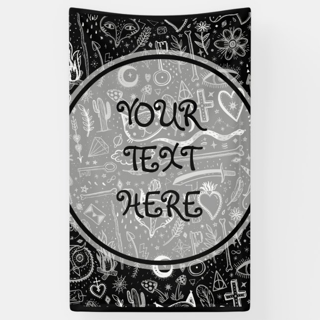 Banderoles Funky Nature Of Life Notes Motif 4 (Vertical)