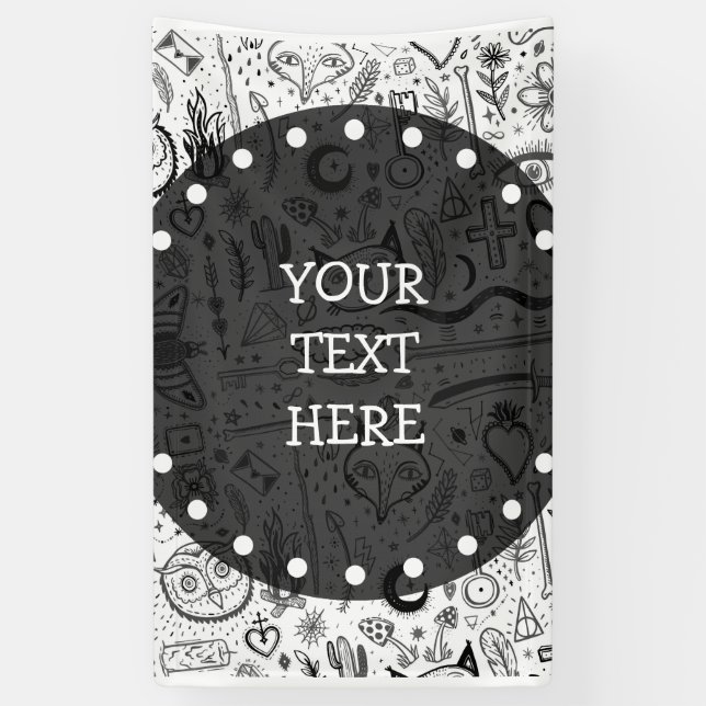 Banderoles Funky Nature Of Life Notes Motif 5 (Vertical)