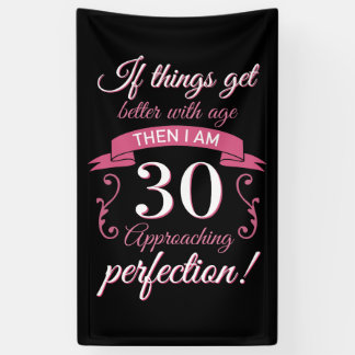 Banderoles Funny 30e anniversaire 'Perfection'