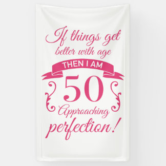 Banderoles Funny 50e anniversaire 'Perfection'