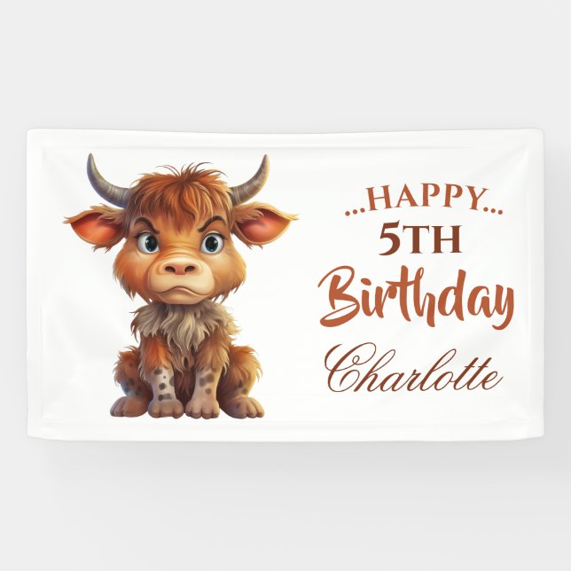 Banderoles FUNNY Brown blanc sucré vache (Horizontal)