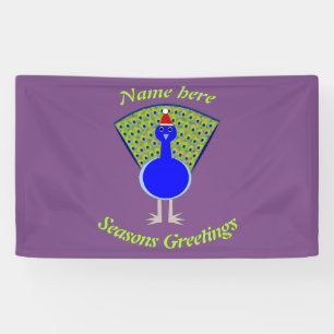 Banderoles Funny Christmas Peacock Personnalisé