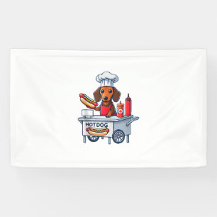 Banderoles Funny Dachshund Chien Weenie Saucisse Hotdog Sandw