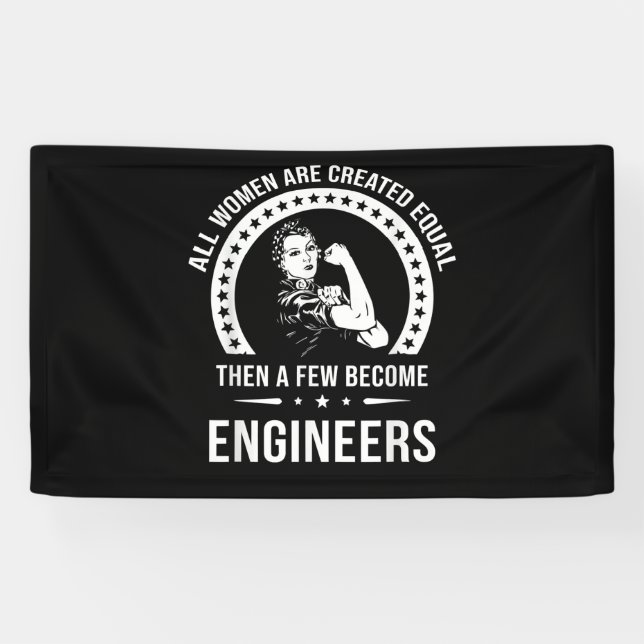 Banderoles Funny Engineer For All Women (Horizontal)