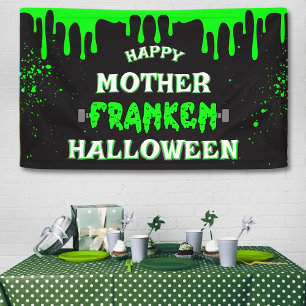 Banderoles Funny Frankenstein Heureuse mère Franken Halloween