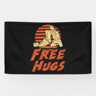 Banderoles Funny Free Hugs - Brésilien Jiu-Jitsu, BJJ Cadeau