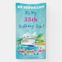 Funny Island Beach Birthday Cruise Ship Door