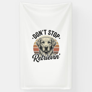 Banderoles Funny Retriever Chien Gravure Vintage Graphique Te