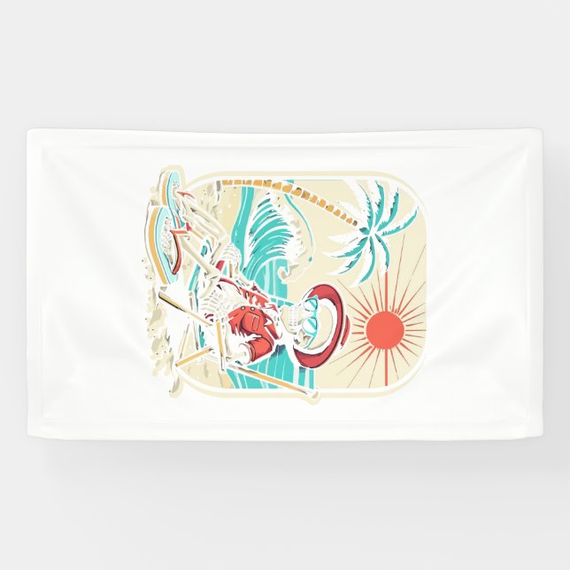 Banderoles Funny Skeleton Summer (Horizontal)