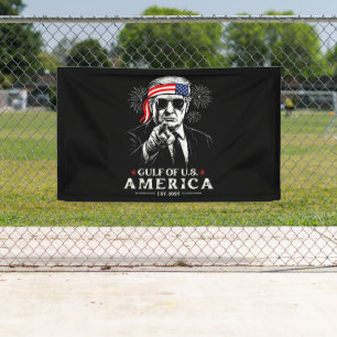 Banderoles Funny Trump Golfe Des USA Amérique 2025 4 juillet