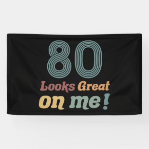 Banderoles Funny Vintage 80e anniversaire