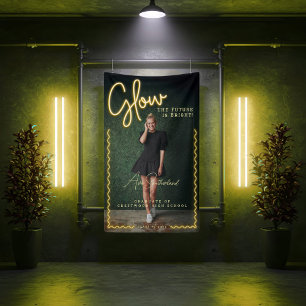 Banderoles Futur lumineux est brillant amusant Jaune Neon Gra