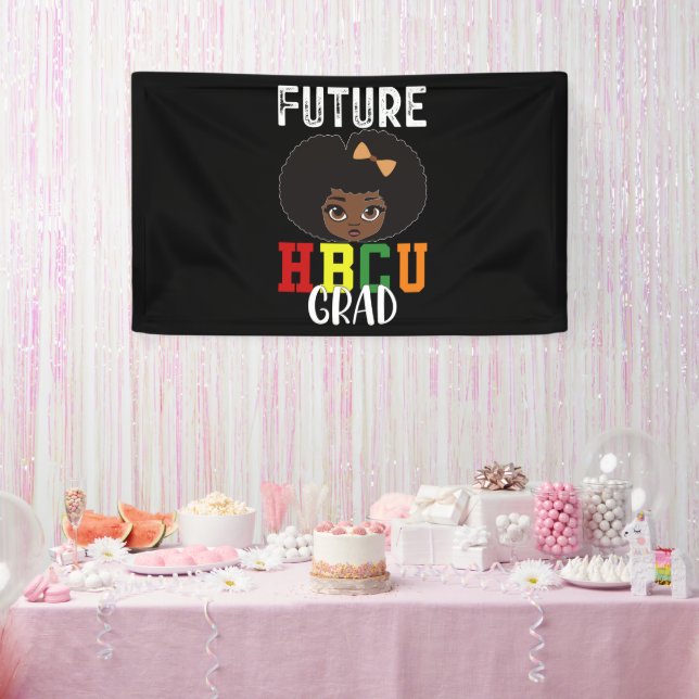 Banderoles Future diplômée d'une université noire Graduation  (Fête)