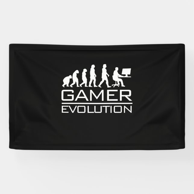 Banderoles Gamer Gift | Évolution des gamers (Horizontal)
