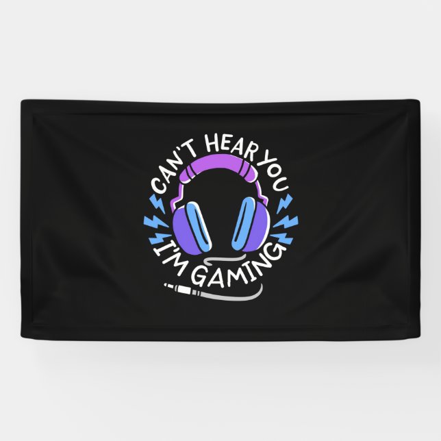Banderoles Gamer Je Joue (Horizontal)