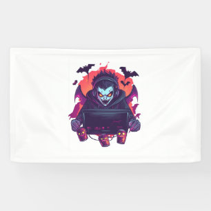 Banderoles Gamer Vampire d'Halloween