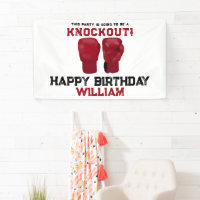 Gants de boxe rouge Anniversaire de enfant Party K