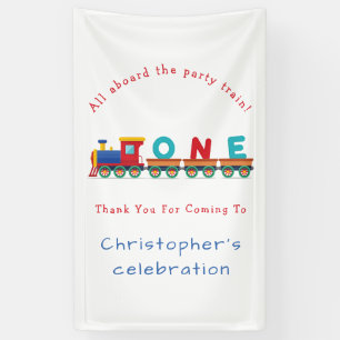 Banderoles Garçon 1er Anniversaire Train Chugga Chugga Choo C