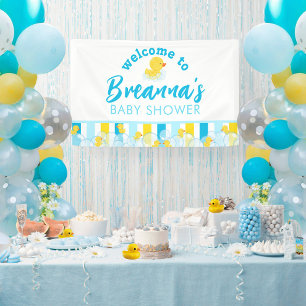 Banderoles Garçon Canard en Caoutchouc Baby Shower Accueil Su