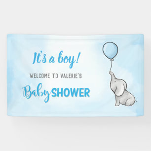 Banderoles Garçon mignon de baby shower d'éléphant