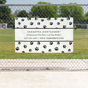 Banderoles Garde d'animaux professionnelle Empreintes de patt