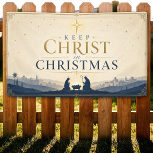 Banderoles Garder le Christ dans Noël Moderne Chrétien