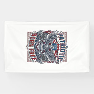 Banderoles Gardien de la route en acier patriotique moto rout