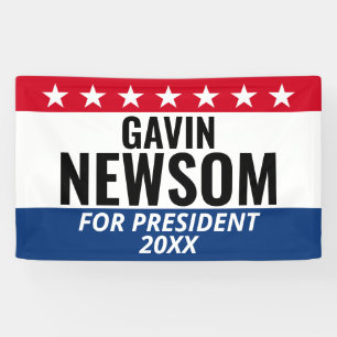 Banderoles Gavin Newsom pour Président - Campagne