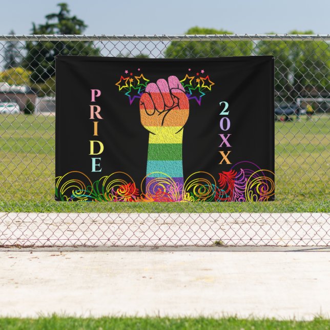 Banderoles Gay LGBTQ Pride Month Love Wins Rainbow Custom (Insitu)
