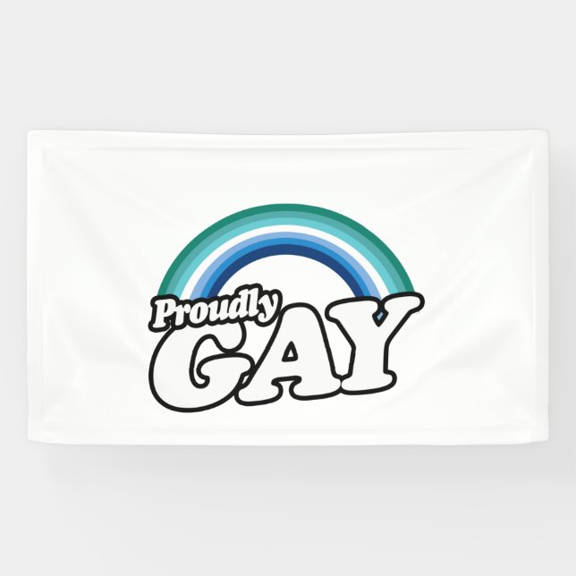 Banderoles Gay masculin et fier (Horizontal)