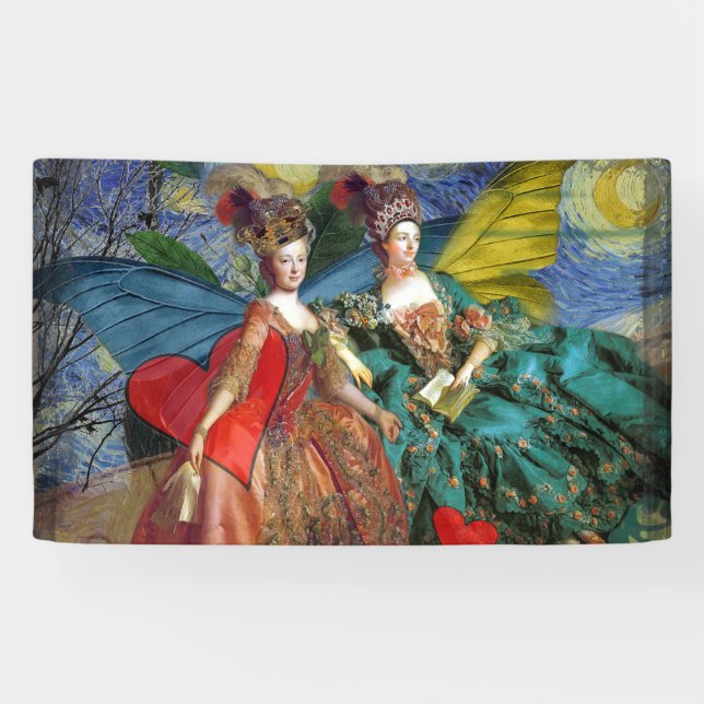 Banderoles Gemini gothique classique femme papillon Whimsical (Horizontal)